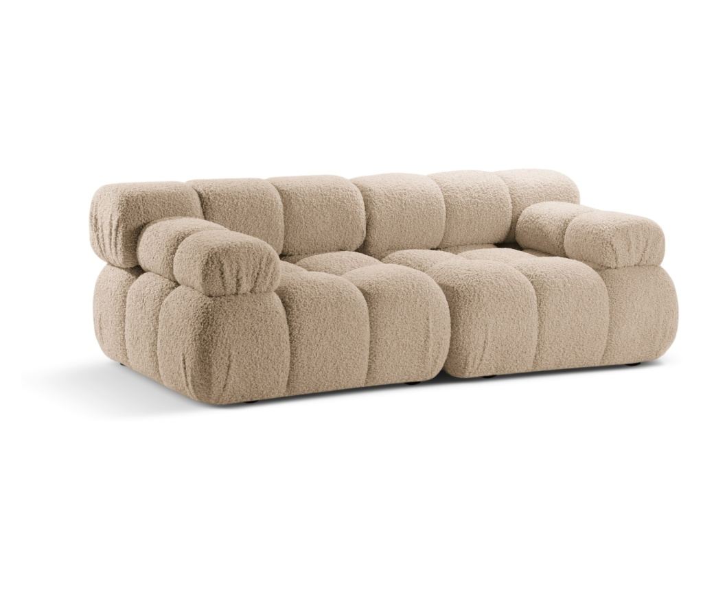 Moduláris kétszemélyes kanapé Micadoni Home 537951, Bellis, homok, 70x94x188 cm - 2