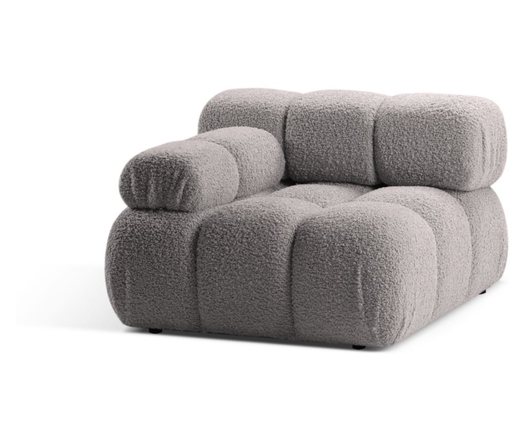 Micadoni Home 536679 Sarok elem, Bellis, világosszürke, 70x94x94 cm - 3