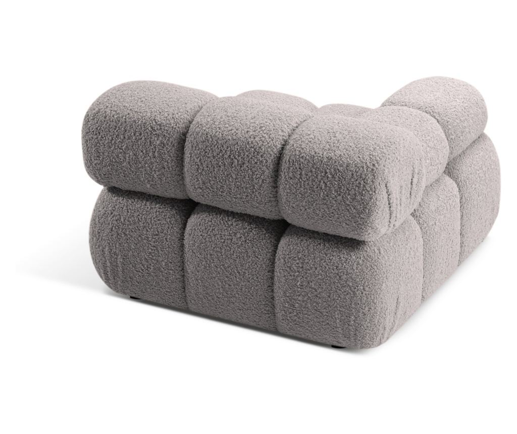 Micadoni Home 536679 Sarok elem, Bellis, világosszürke, 70x94x94 cm - 4