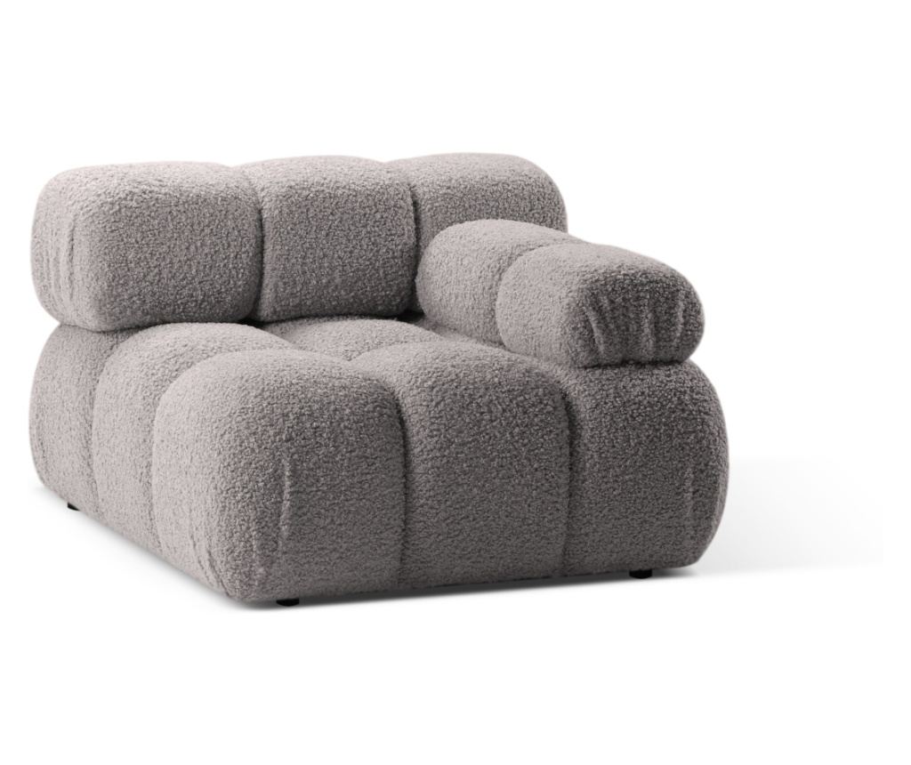 Micadoni Home 536679 Sarokmodul, Bellis, Világosszürke, 70x94x94 cm - 3