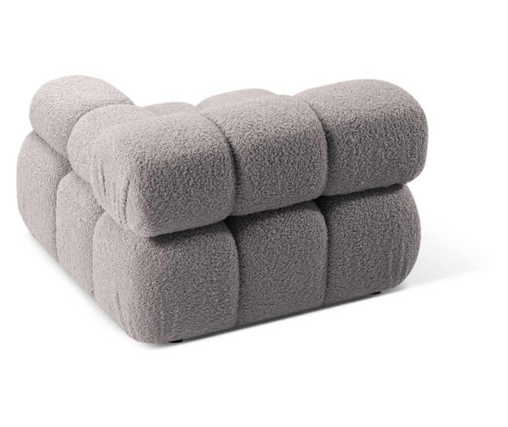 Micadoni Home 536679 Sarokmodul, Bellis, Világosszürke, 70x94x94 cm - 4