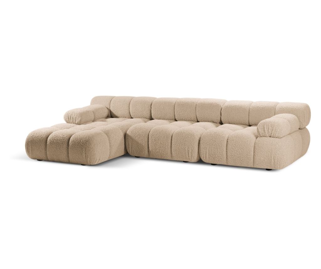 Moduláris sarokülés Micadoni Home 536882, Bellis, homok, 70x155x282 cm - 2