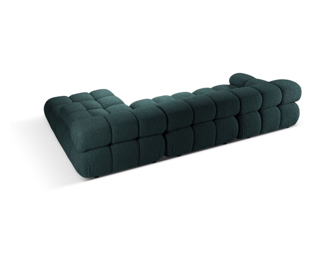 Moduláris sarokülés Micadoni Home 536882, Bellis, kék-zöld, 70x155x282 cm - 3
