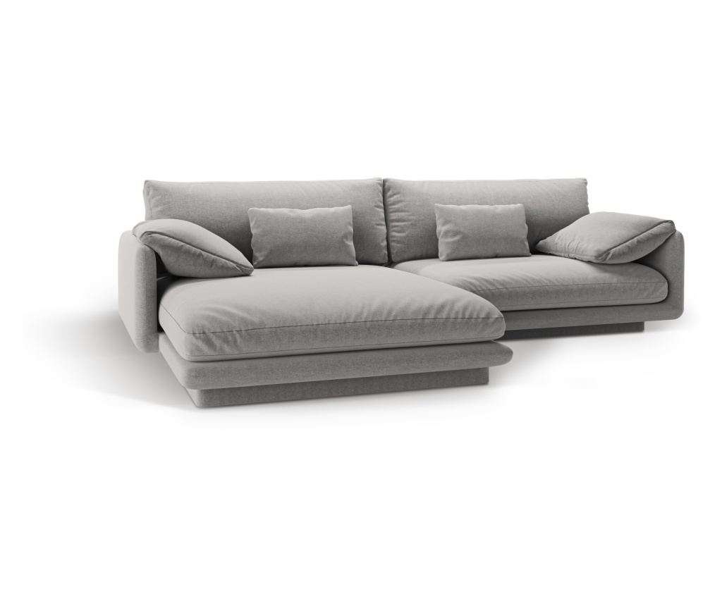 Micadoni Home Torino világosszürke sarokgarnitúra - 4