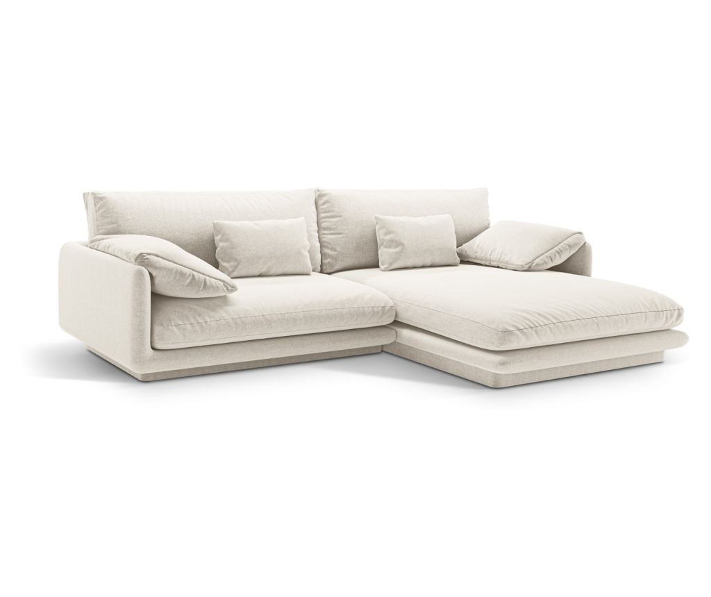 Sarokülőgarnitúra Micadoni Home 538876, Torino, Krém, Fehér, 83x170x250 cm - 2