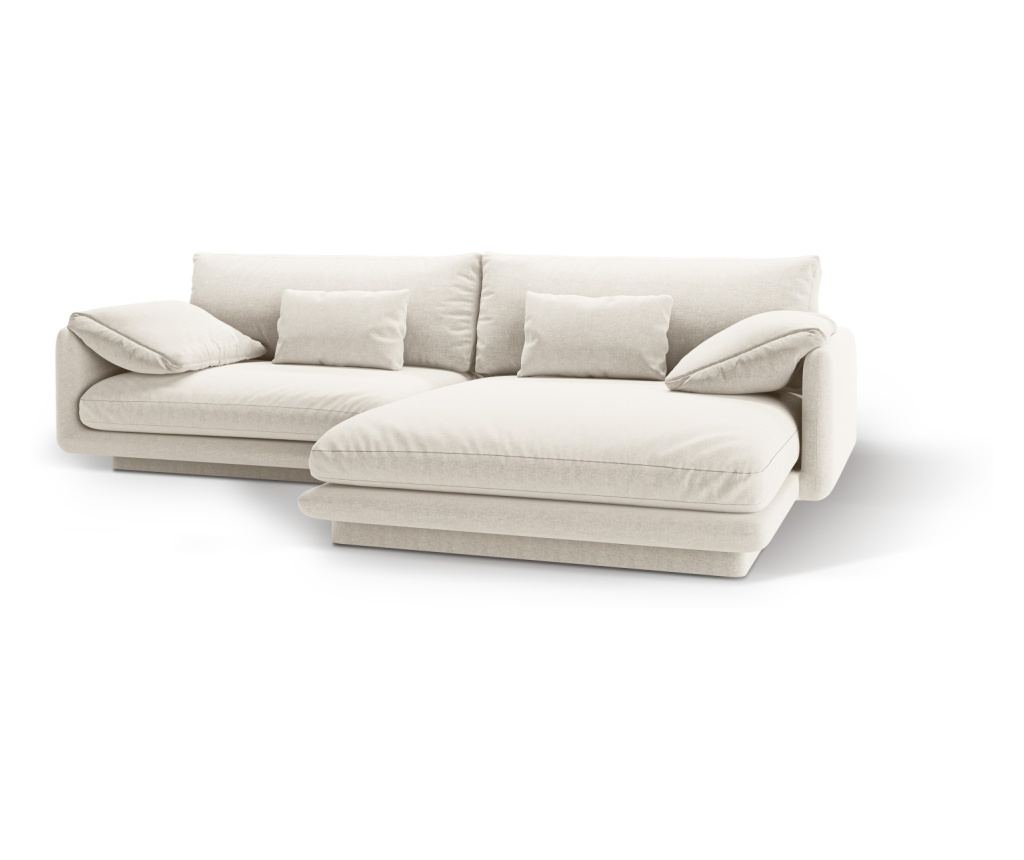 Sarokülőgarnitúra Micadoni Home 538876, Torino, Krém, Fehér, 83x170x250 cm - 4