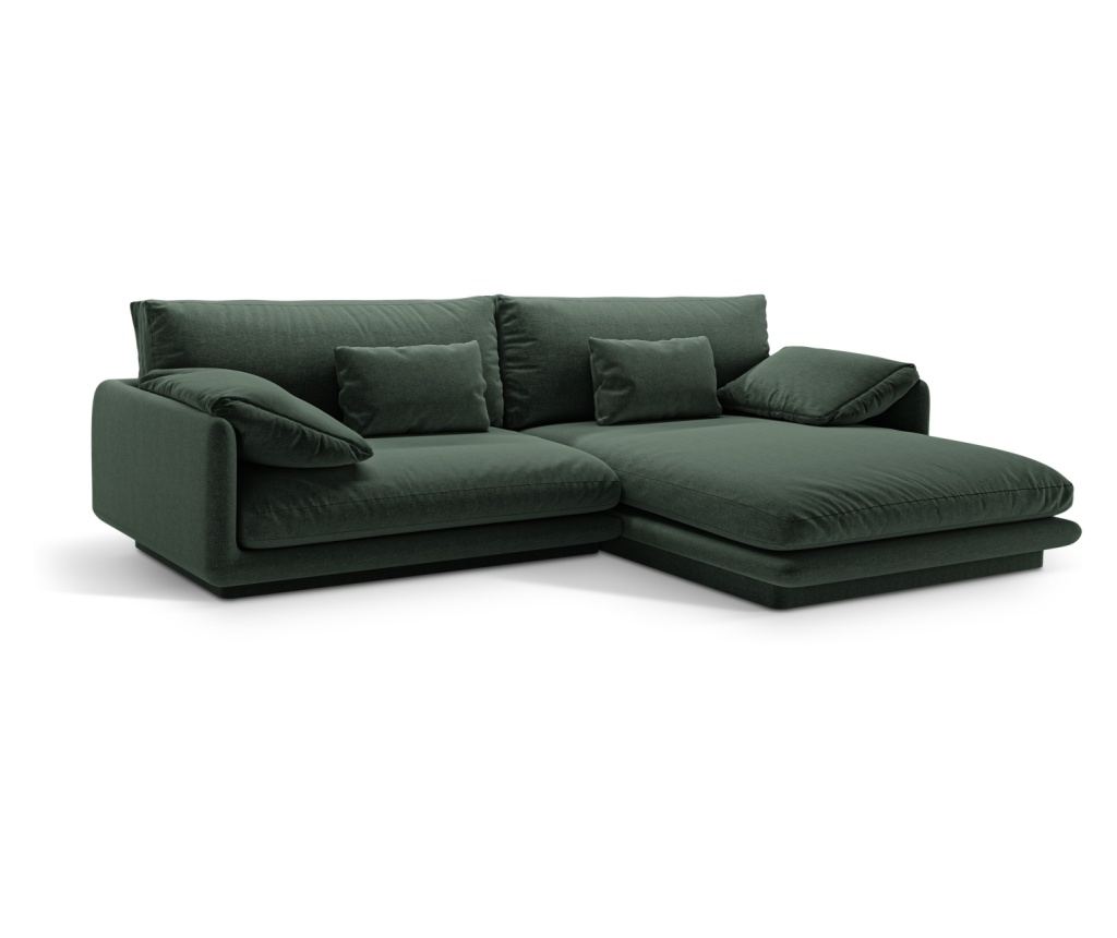 Sarokkanapé Micadoni Home 538876, Torino, mohazöld, 83x170x250 cm - 2