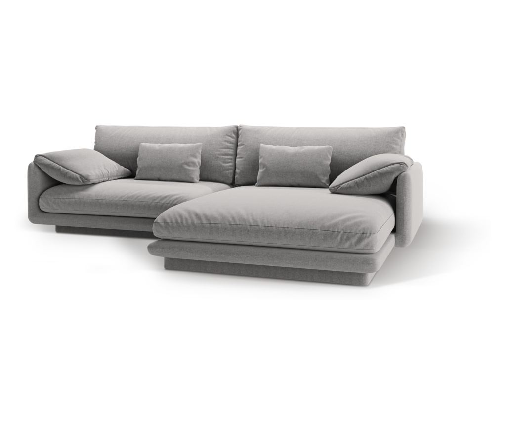 Sarokkanapé Micadoni Home 538876, Torino, Világosszürke, 83x170x250 cm - 10
