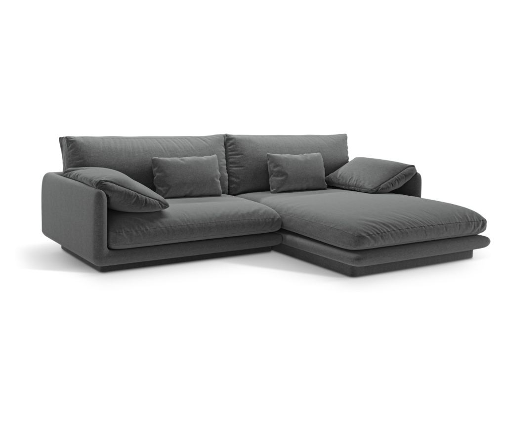 Sarokülőgarnitúra Micadoni Home 538876, Torino, Sötétszürke, 83x170x250 cm - 2