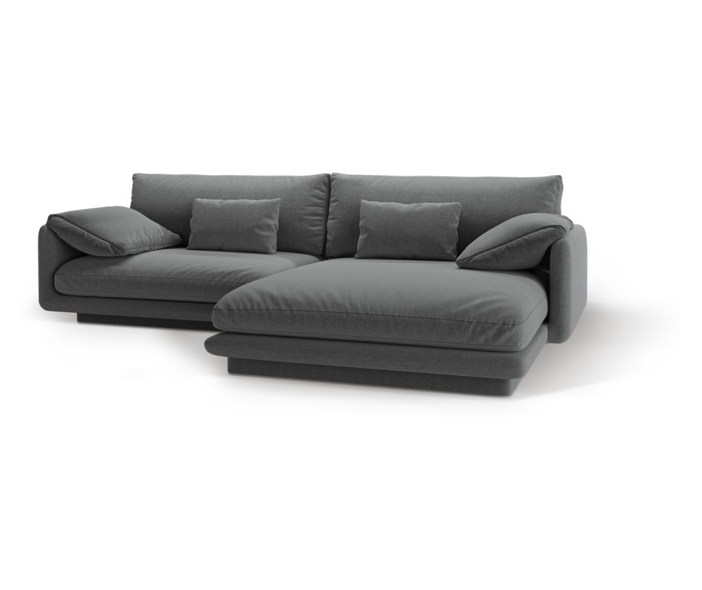 Sarokülőgarnitúra Micadoni Home 538876, Torino, Sötétszürke, 83x170x250 cm - 4