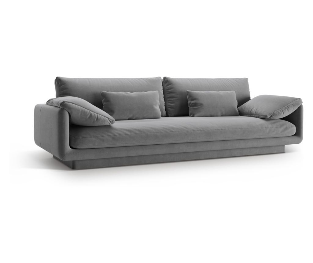Micadoni Home 538882 Torino Panoráma kanapé, világosszürke, 83x103x250 cm - 2