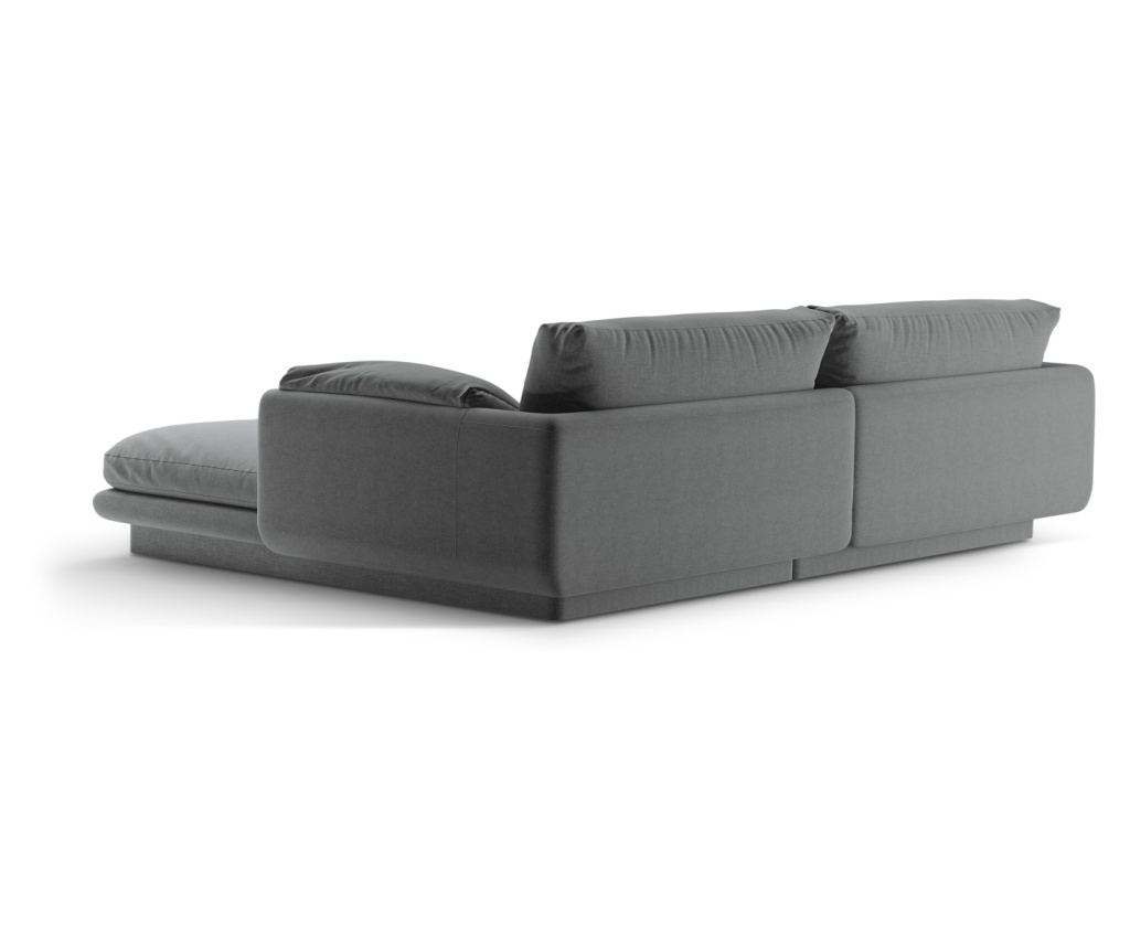 Sarokkanapé Micadoni Home 538900, Torino, Sötétszürke, 83x170x220 cm - 3