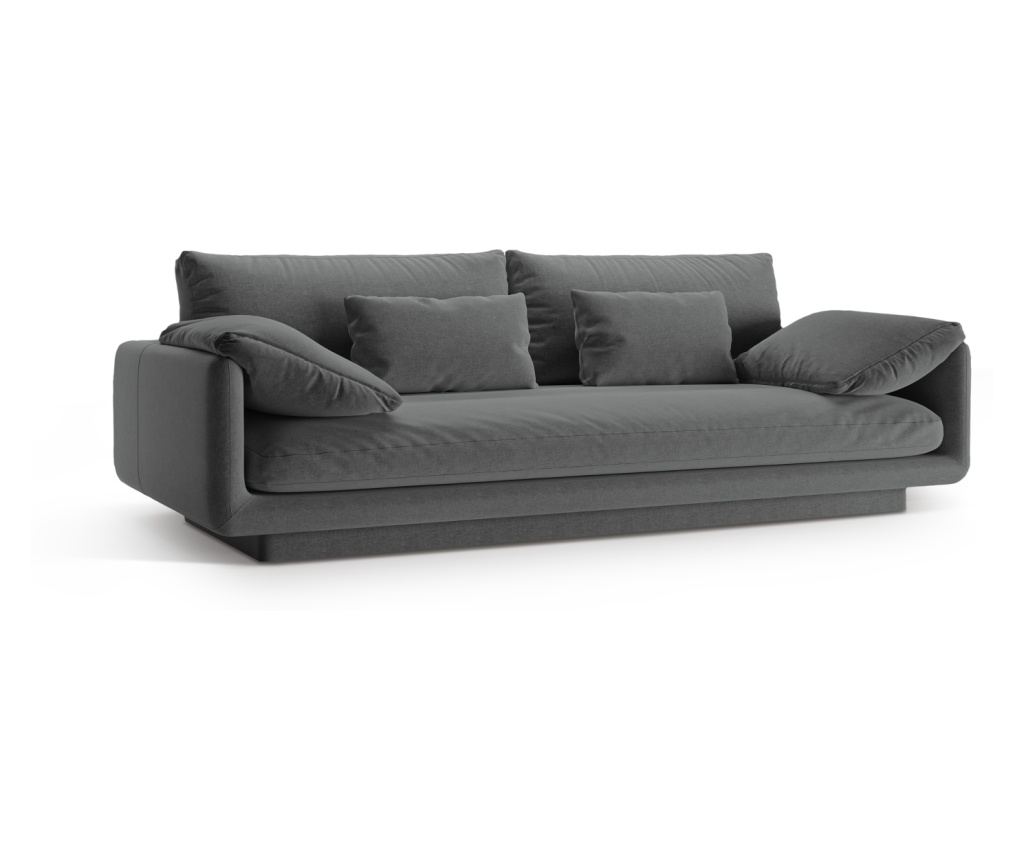 3-személyes kanapé Micadoni Home 538906, Torino, Sötétszürke, 83x103x220 cm - 3