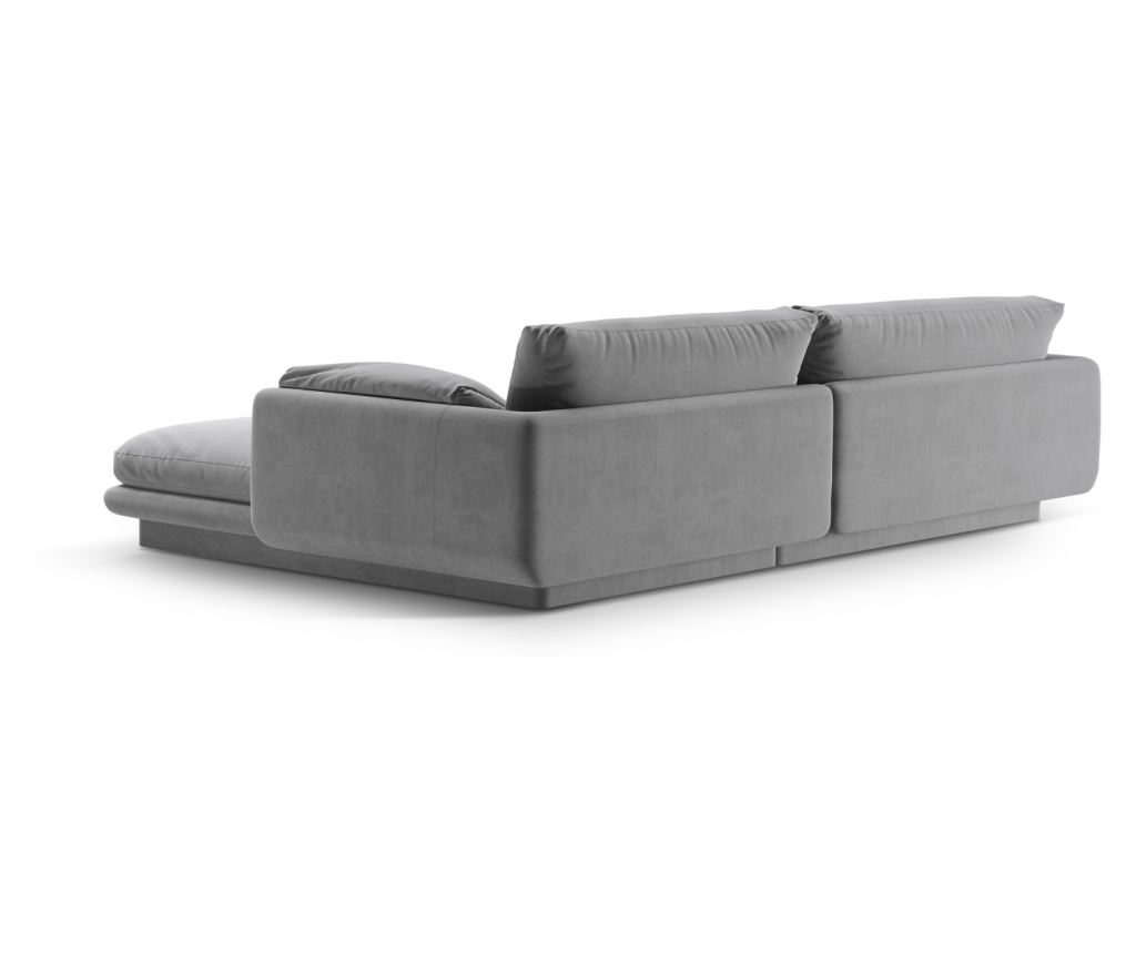 Sarokkanapé Micadoni Home 538876, Torino, Világosszürke, 83x170x250 cm - 3