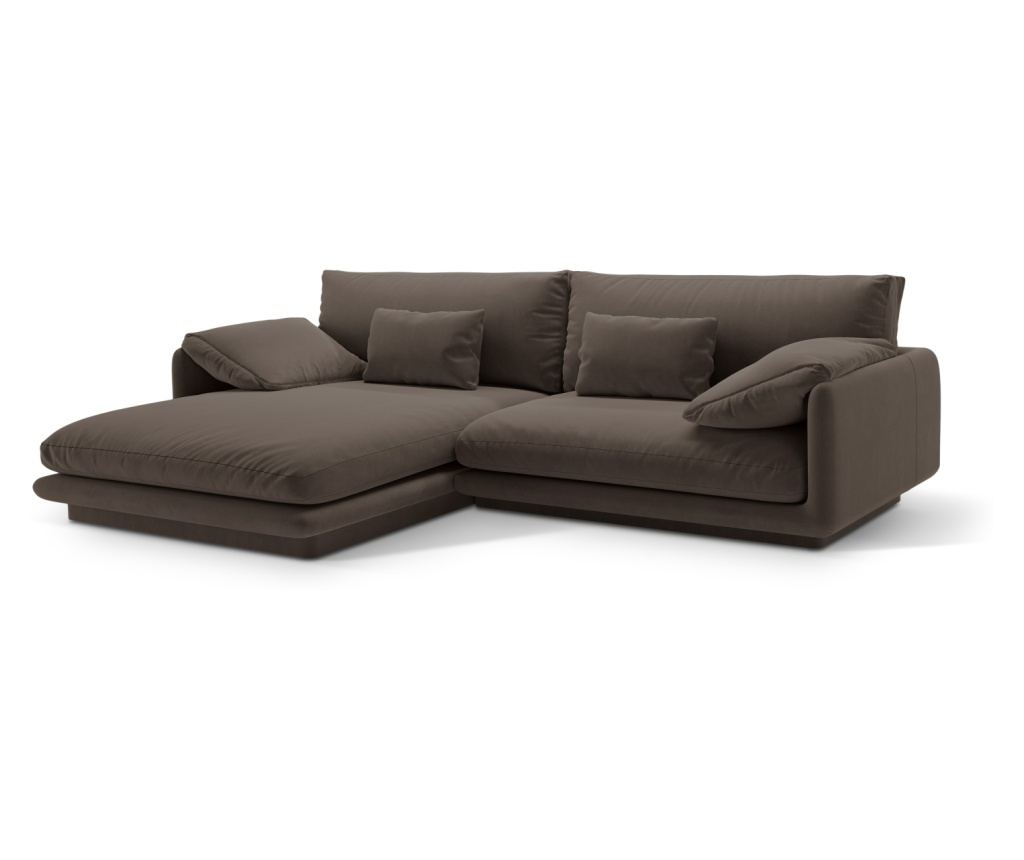 Micadoni Home 538876 Sarokkanapé, Torino, Sötétbarna, 83x170x250 cm - 2
