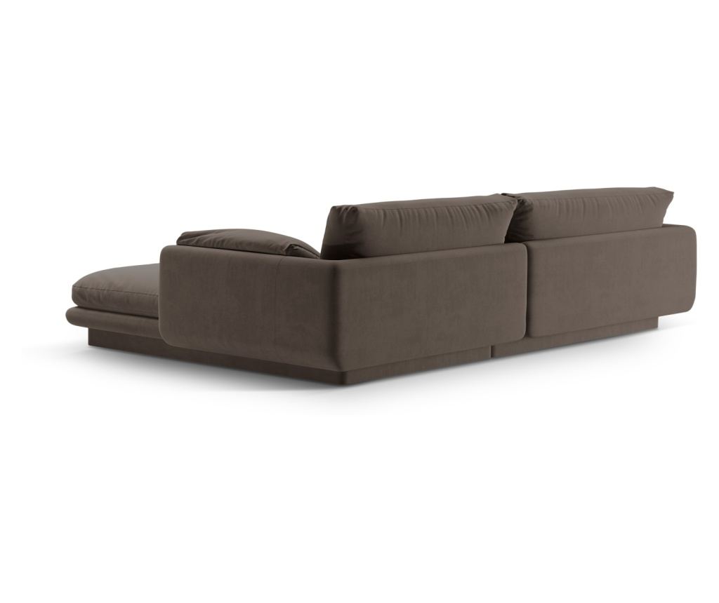 Micadoni Home 538876 Sarokkanapé, Torino, Sötétbarna, 83x170x250 cm - 3