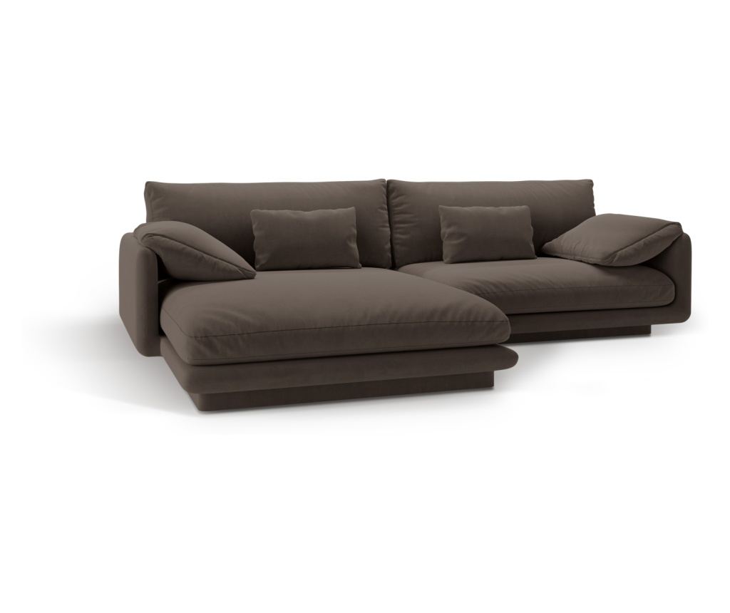 Micadoni Home 538876 Sarokkanapé, Torino, Sötétbarna, 83x170x250 cm - 4