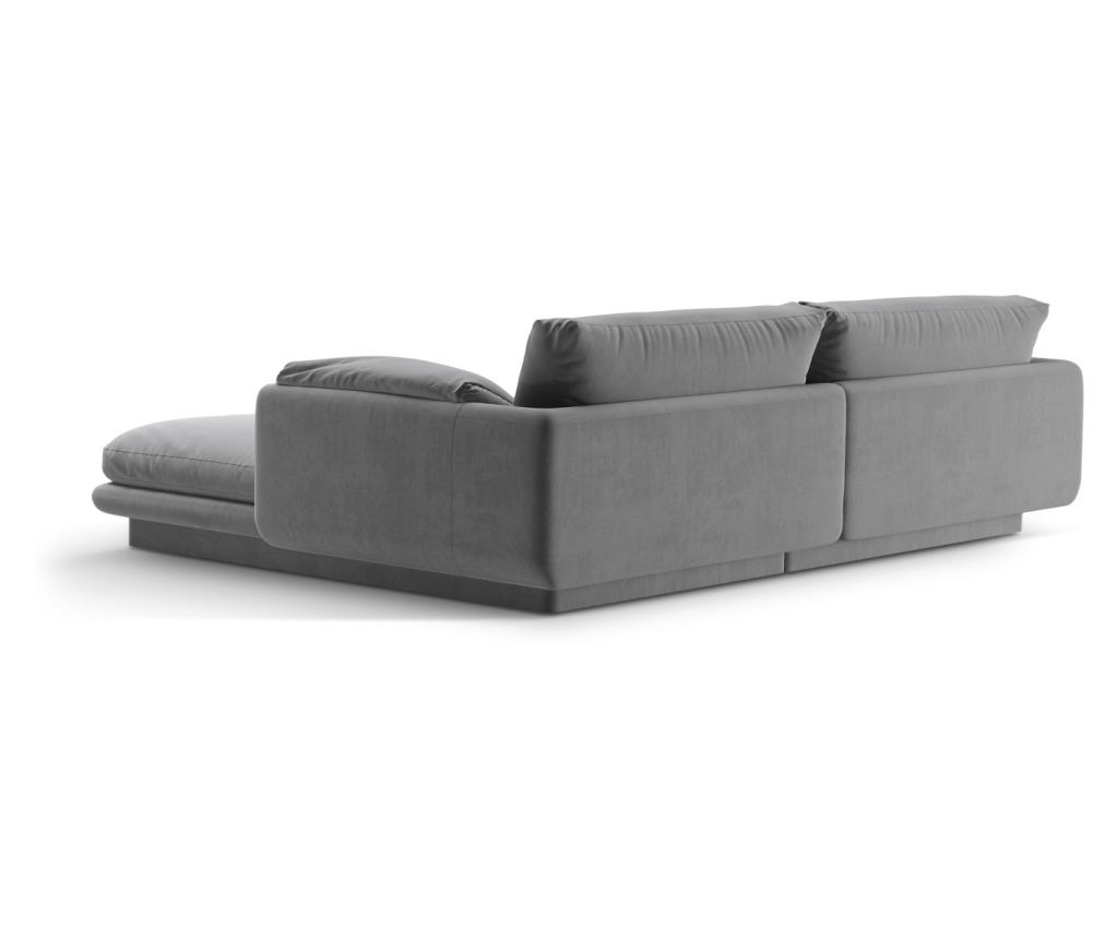 Sarokkanapé Micadoni Home 538900, Torino, Világosszürke, 83x170x220 cm - 3