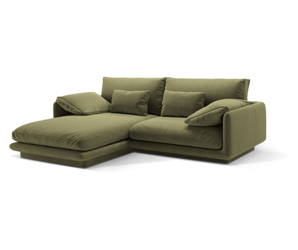 Sarokülőgarnitúra Micadoni Home 538900, Torino, Világoszöld, 83x170x220 cm - 2