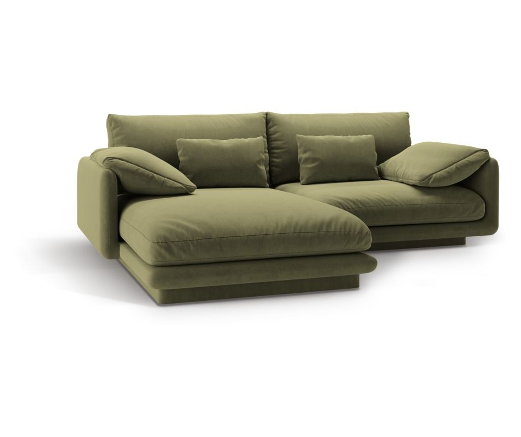 Sarokülőgarnitúra Micadoni Home 538900, Torino, Világoszöld, 83x170x220 cm - 4
