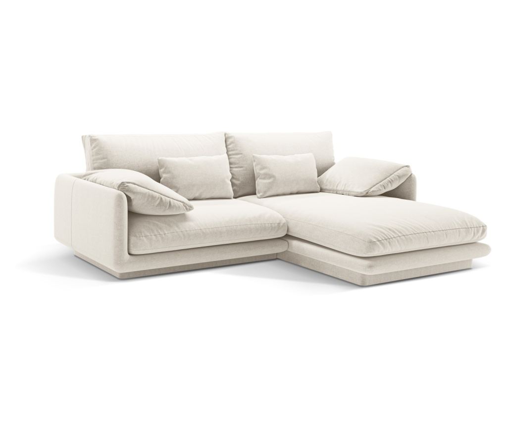 Sarokkanapé Micadoni Home 538900, Torino, Krém, Fehér, 83x170x220 cm - 3