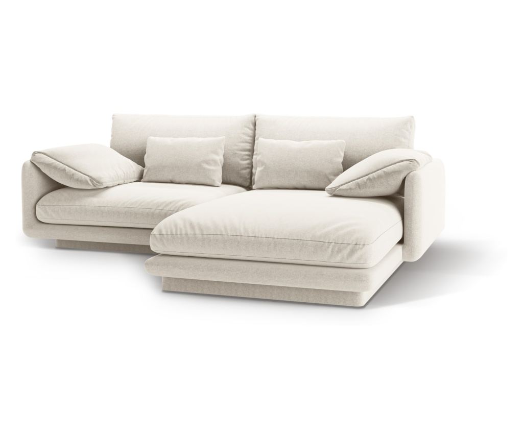 Sarokkanapé Micadoni Home 538900, Torino, Krém, Fehér, 83x170x220 cm - 7
