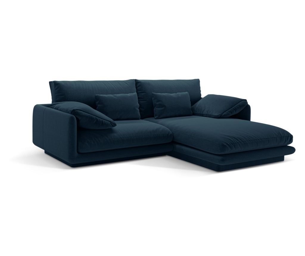 Sarokkanapé Micadoni Home 538900, Torino, Sötétkék, 83x170x220 cm - 2