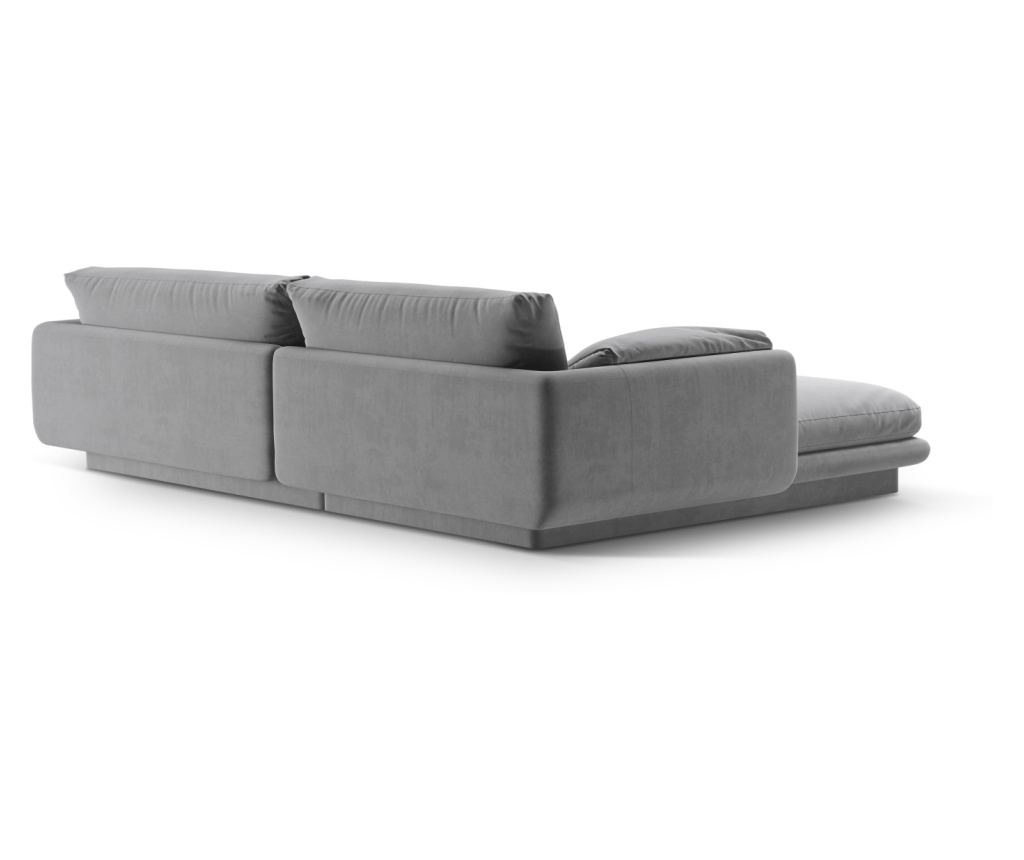 Sarokkanapé Micadoni Home 538876, Torino, Világosszürke, 83x170x250 cm - 3