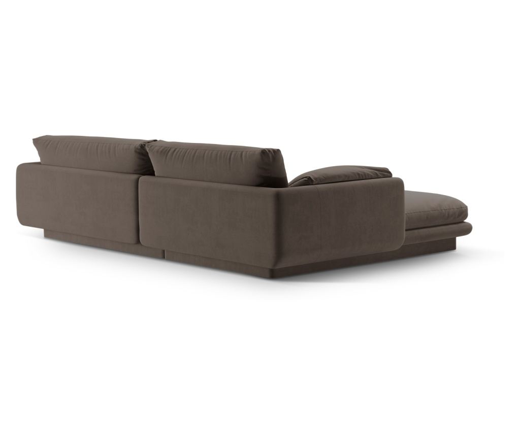 Sarokkanapé Micadoni Home 538876, Torino, Sötétbarna, 83x170x250 cm - 3
