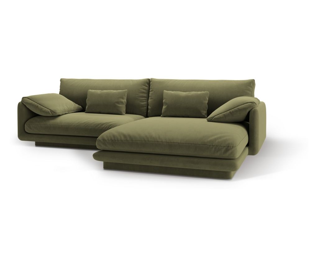 Sarokkanapé Micadoni Home 538876, Torino, Világos Zöld, 83x170x250 cm - 7