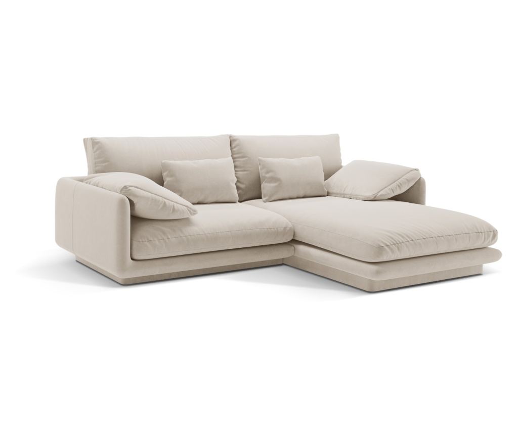 Sarokkanapé Micadoni Home 538900, Torino, ekrü, 83x170x220 cm - 3