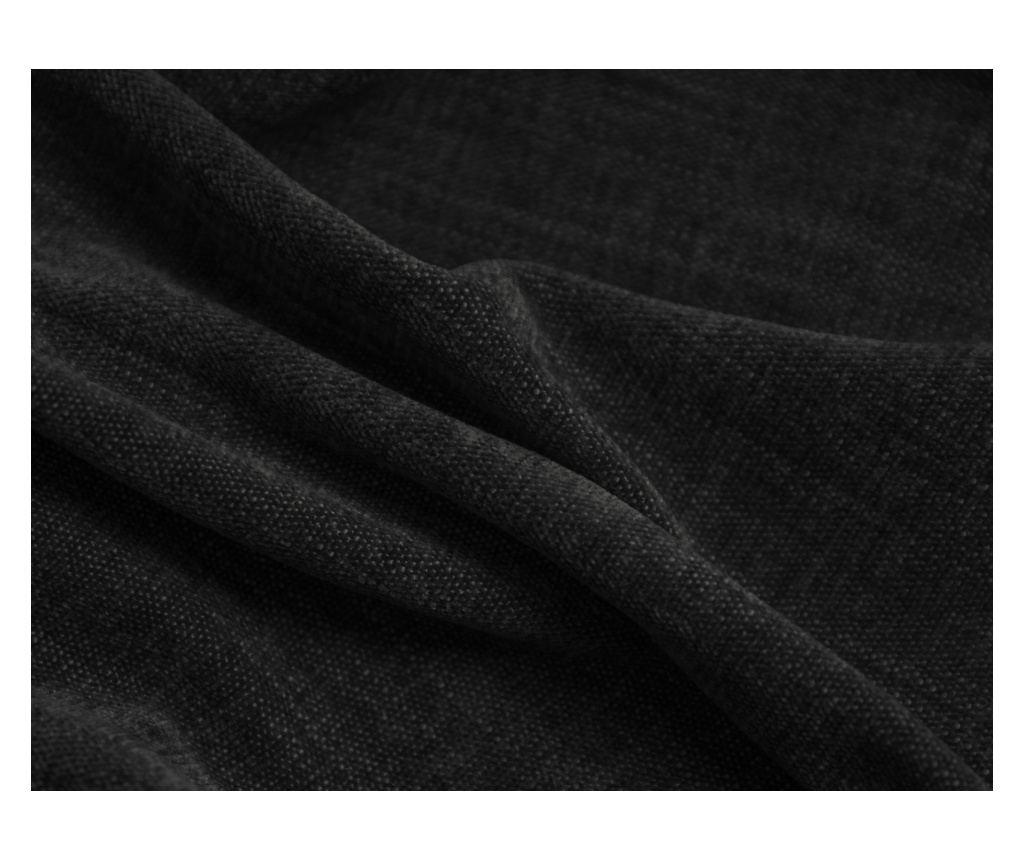 Micadoni Home 539199 kárpitú kanapé, Martina modell, fekete szín, 75x106x133 cm. - 9