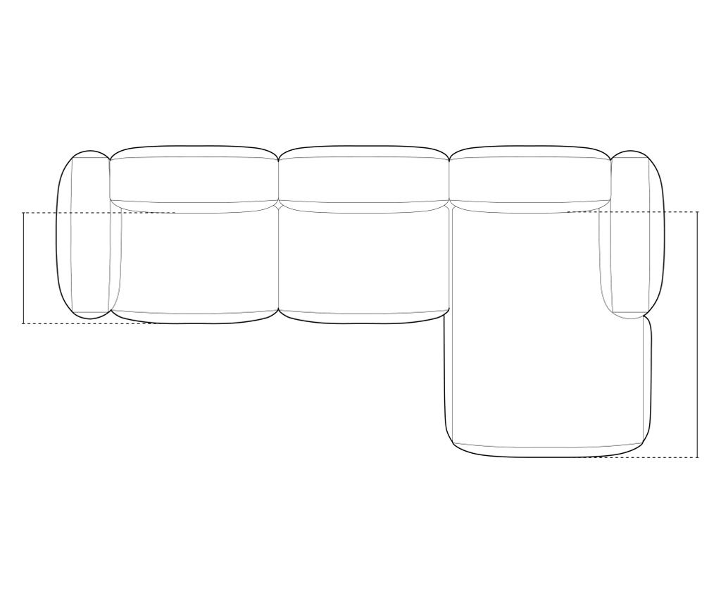 Micadoni Home Martina Модулен ъглов диван, Светлосив - 6