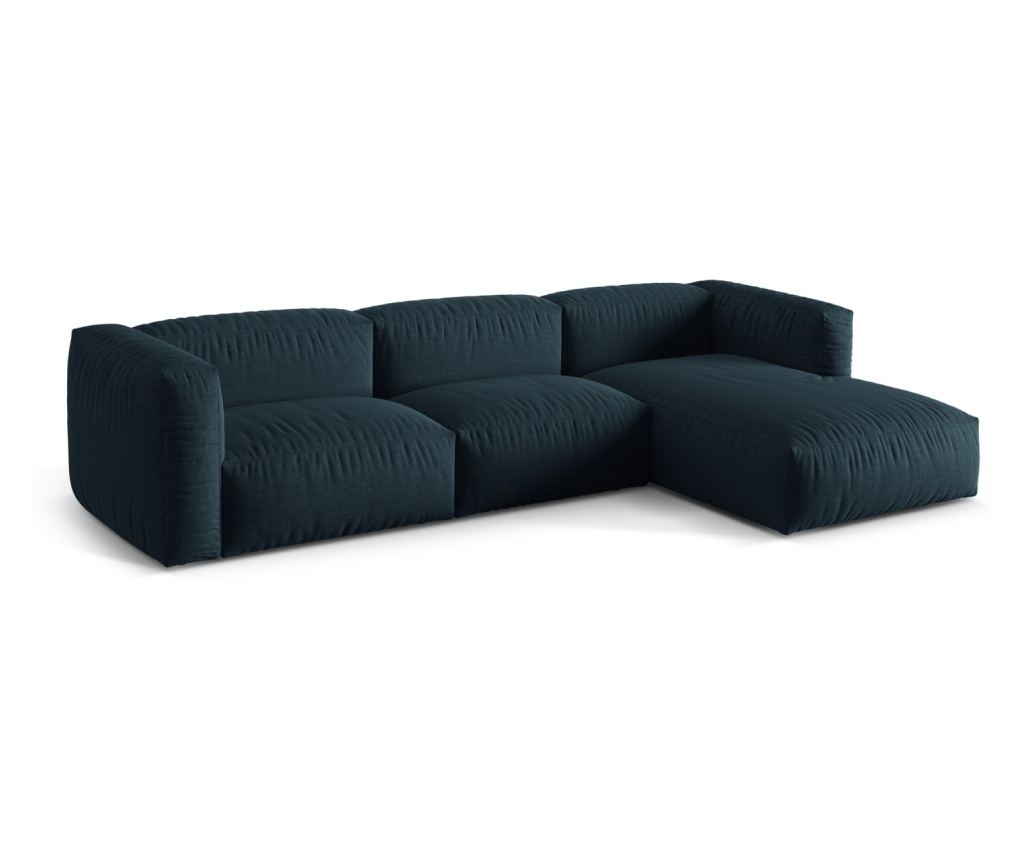 Moduláris sarokkanapé Micadoni Home 538996, Martina, kék, 75x176x330 cm - 2