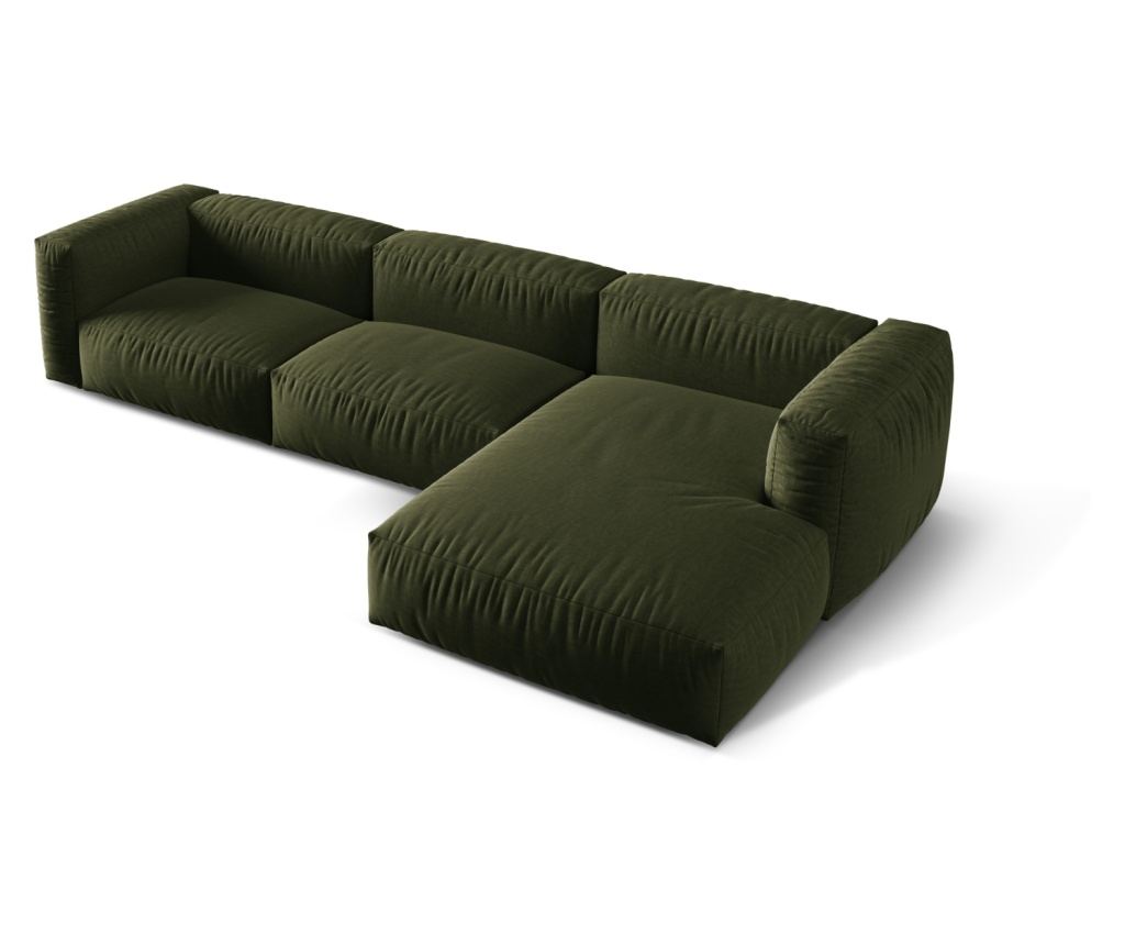 Moduláris sarokgarnitúra Micadoni Home 538996, Martina, Zöld, 75x176x330 cm - 3
