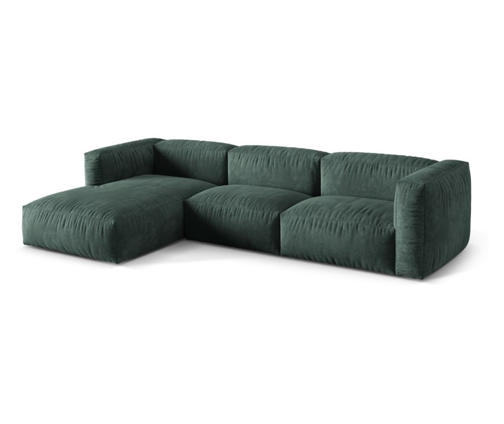 Moduláris sarokkanapé Micadoni Home 538996, Martina, kék-zöld, 75x176x330 cm - 2