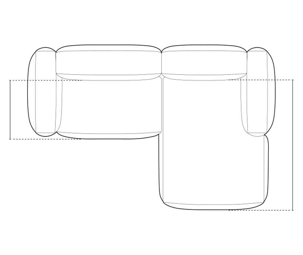 Micadoni Home Martina Модулен ъглов диван, светлосив - 9