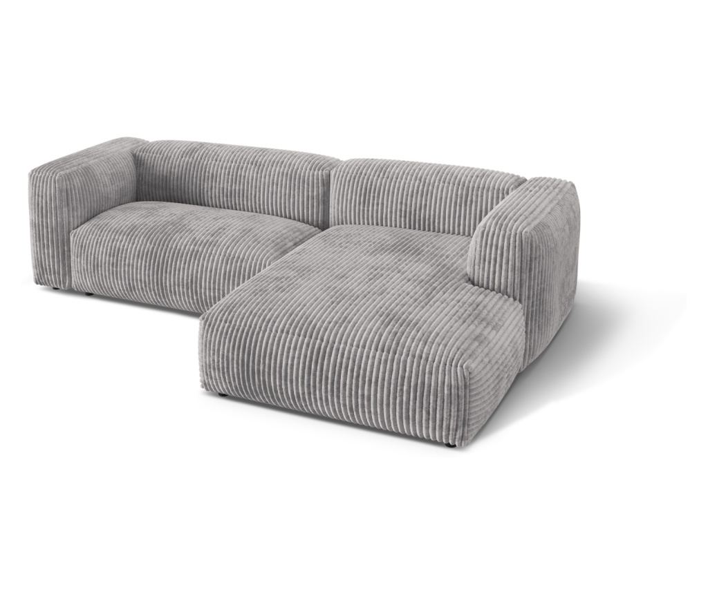 Micadoni Home Martina Модулен ъглов диван, светлосив - 3