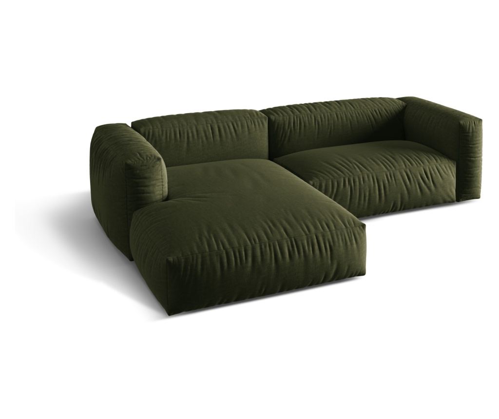 Moduláris sarokkanapé Micadoni Home 539032, Martina, Zöld, 75x176x280 cm - 3