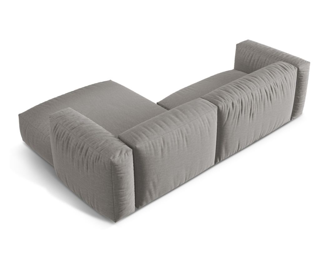 Moduláris sarokkanapé Micadoni Home 539032, Martina, világosszürke, 75x176x280 cm - 4