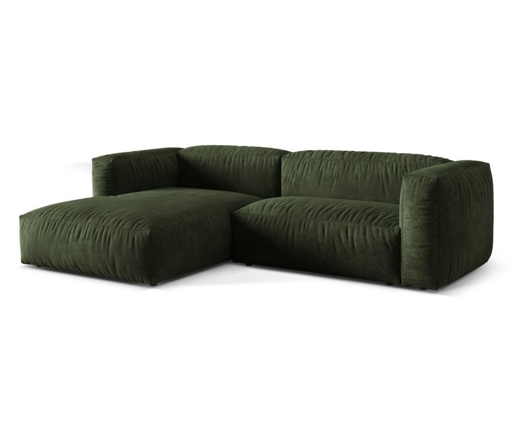 Moduláris sarokkanapé Micadoni Home 539032, Martina, zöld, 75x176x280 cm - 2