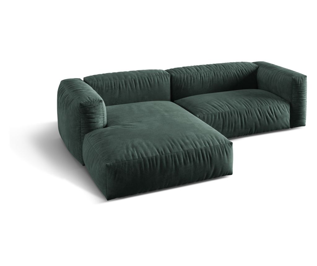 Moduláris sarokülő Micadoni Home 539032, Martina, kék-zöld, 75x176x280 cm - 3