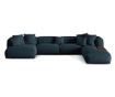 Moduláris U-alakú sarokülőgarnitúra Micadoni Home 539068, Martina, kék, 75x280x406 cm thumbnail 1