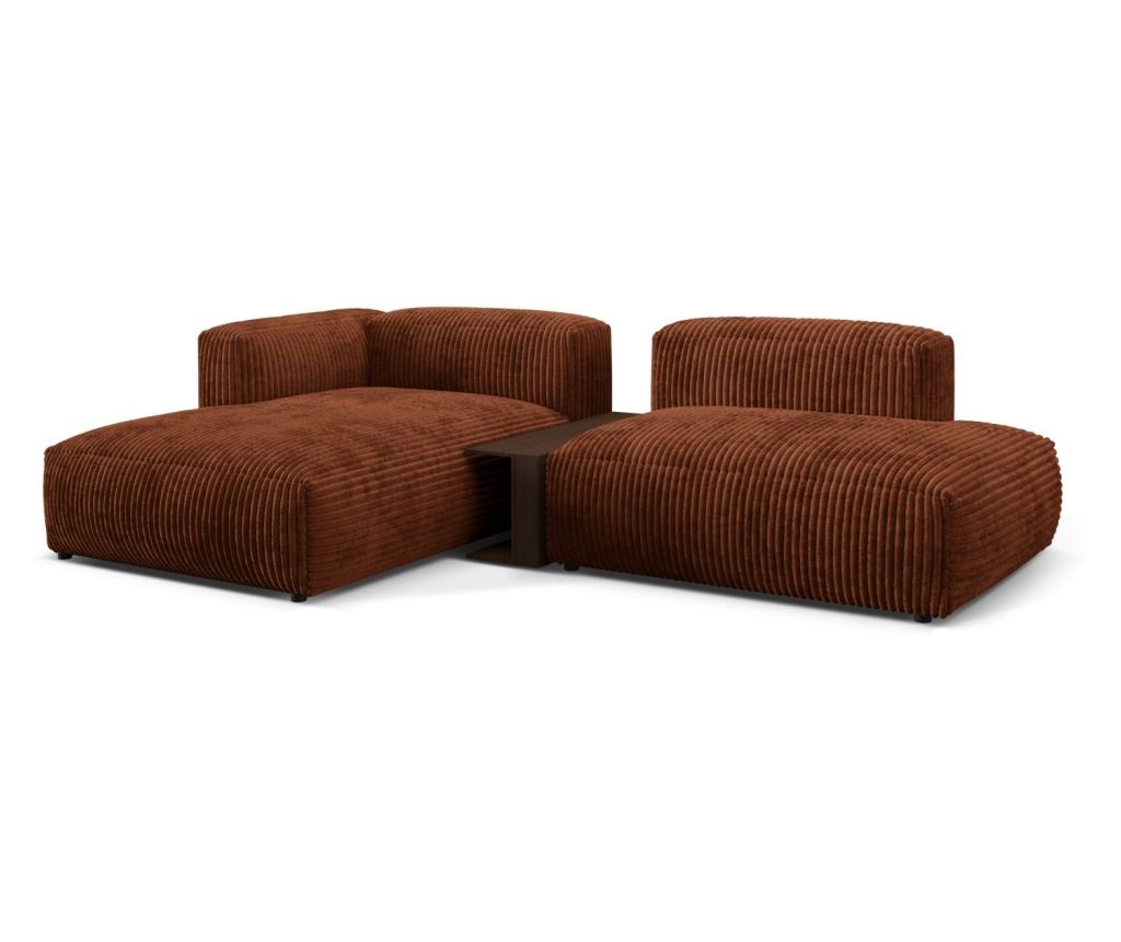Moduláris sarokülés Micadoni Home 539104, Martina, téglaszín, 75x176x285 cm - 2