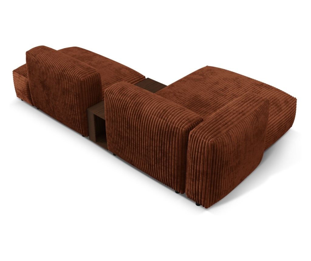 Moduláris sarokülés Micadoni Home 539104, Martina, téglaszín, 75x176x285 cm - 4