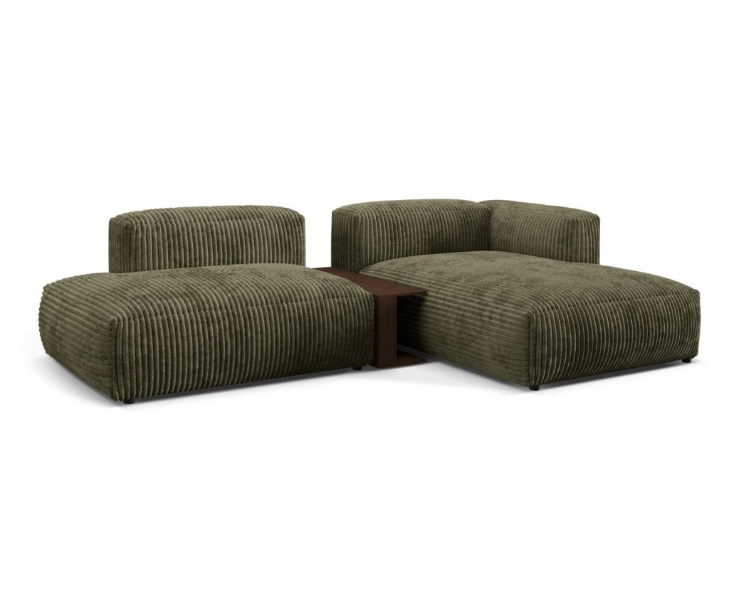 Moduláris sarokkanapé Micadoni Home 539104, Martina, mohazöld, 75x176x285 cm - 2