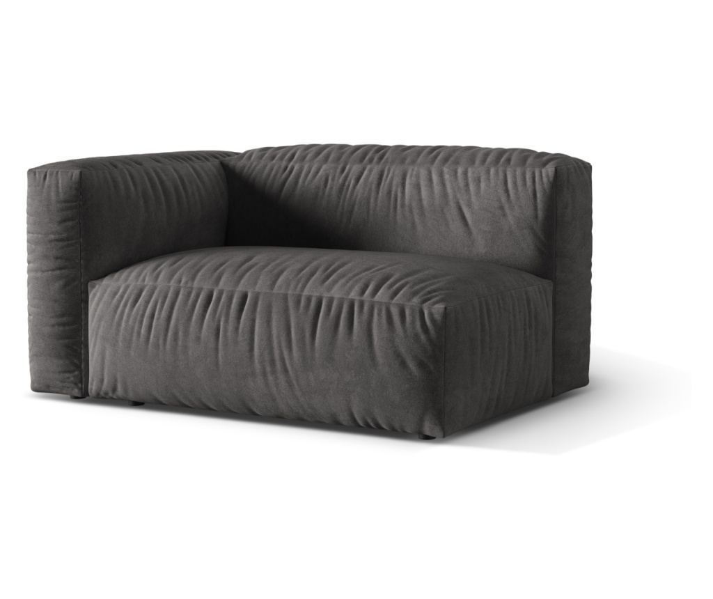 Micadoni Home 539325 Martina sarokmodul, szürke, 75x106x160 cm - 3