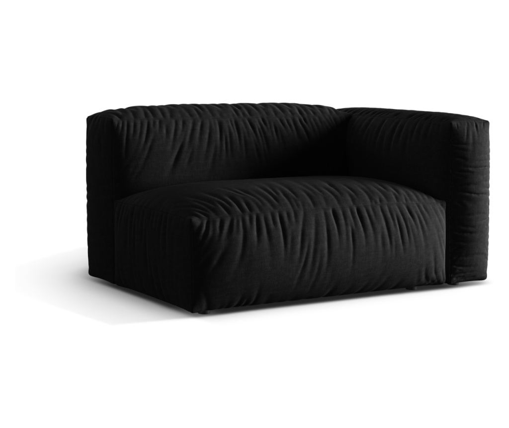 Micadoni Home Martina Sarokmodul, Fekete, 75x106x160 cm - 2
