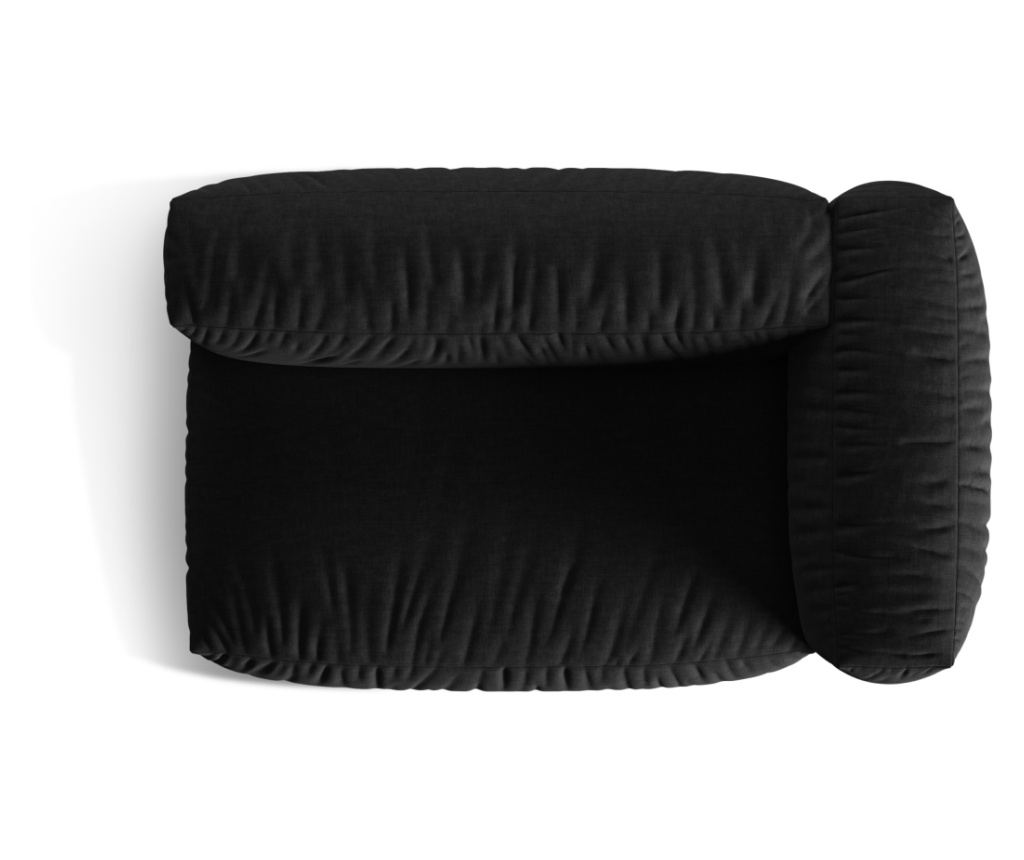 Micadoni Home Martina Sarokmodul, Fekete, 75x106x160 cm - 4