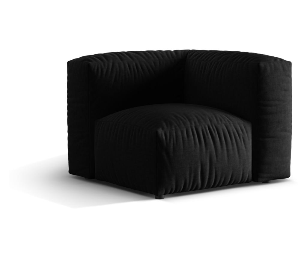 Sarok Univerzális Modul Micadoni Home 539374, Martina, Fekete, 75x106x106 cm - 2